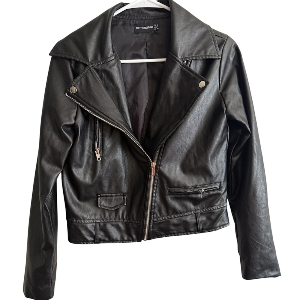 PrettyLittleThing Black Faux Leather Jacket